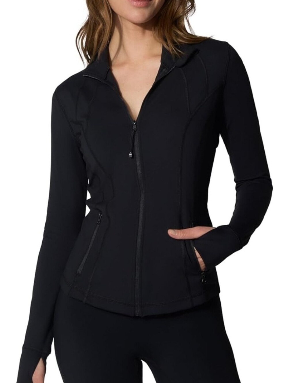 90 Degree Full Zip Running Track Jacket Black Small Excellent Condition